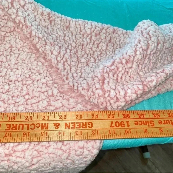 PINK Victoria’s Secret Light Barbie Pink Fuzzy Hoodie Size S - Picture 10 of 11